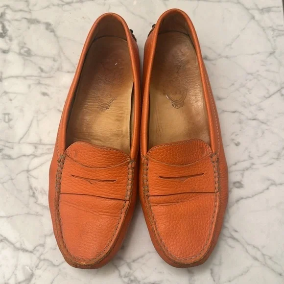 Tods Gommino orange driving shoes. Women’s 38 1/2 - Picture 2 of 10